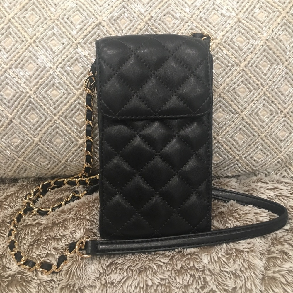 Michael Kors Quilted Sloan Phone Card Bag Chain